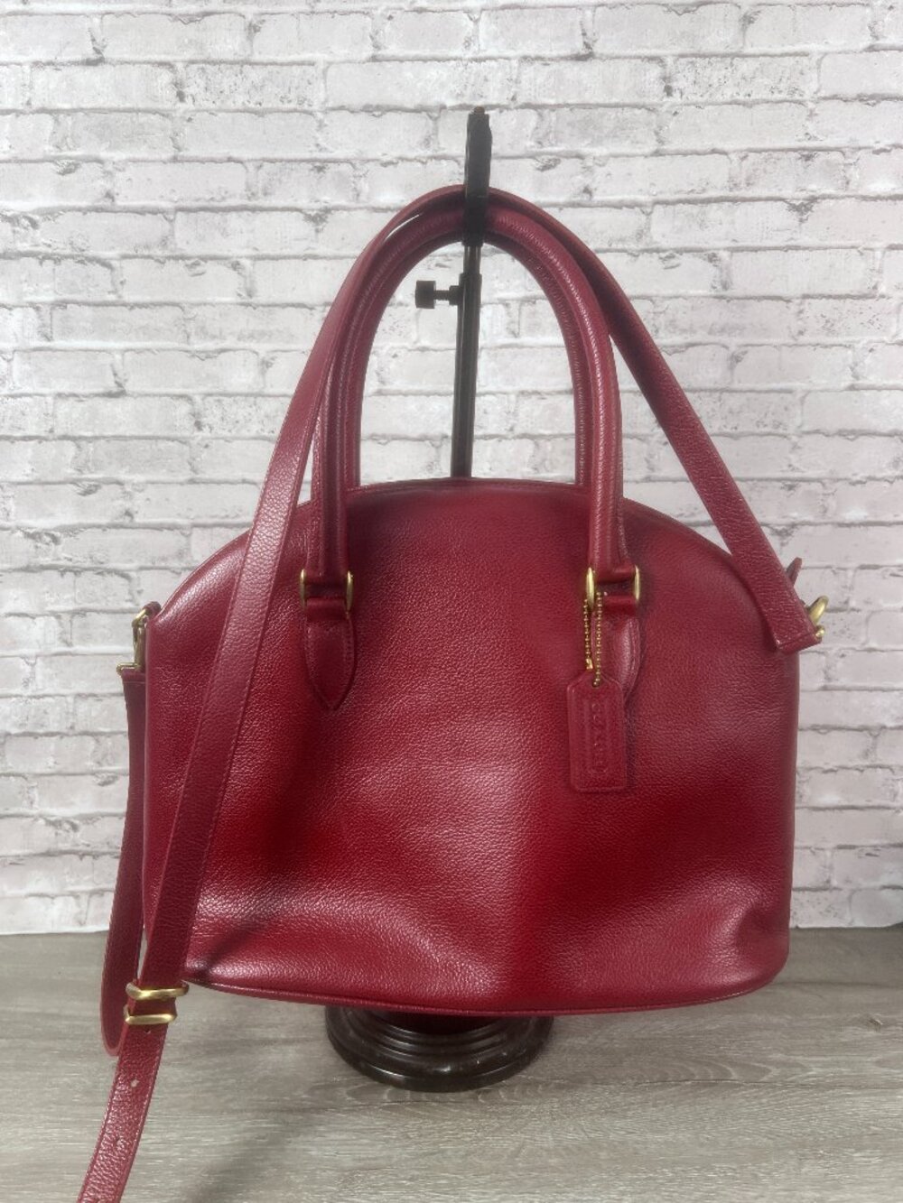 Vintage Coach Madison Bristol 4412 Satchel Garnet Red